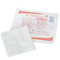 Kompres z gazy sterylny | 5cm x 5cm x 10 szt. | bez nitki RTG | KOMPRI lux S | 40 opakowań