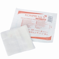 Kompres z gazy sterylny | 10cm x 10cm x 10 szt. | bez nitki RTG | KOMPRI lux S | 40 opakowań