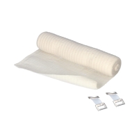 Opaska dziana podtrzymująca z zapinką, niesterylna, 15cm x 4m | elastoBAND FLEX