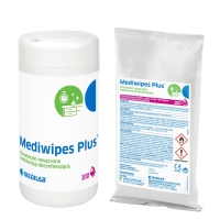 Zestaw 2x | MEDIWIPES PLUS | Chusteczki do dezynfekcji 100 sztuk tuba wkład