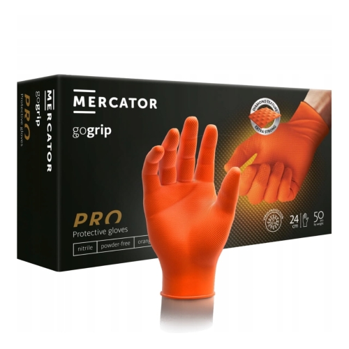 rękawice nitrylowe pomarańczowe Mercator GoGrip Orange 50 szt. Mercator