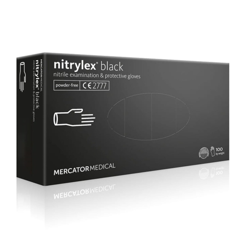 rękawice nitrylowe czarne Nitrylex Black 100 szt. Mercator
