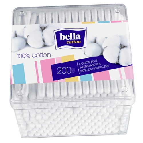 Bella cotton | Patyczki higieniczne 100% bawełna | 200 sztuk