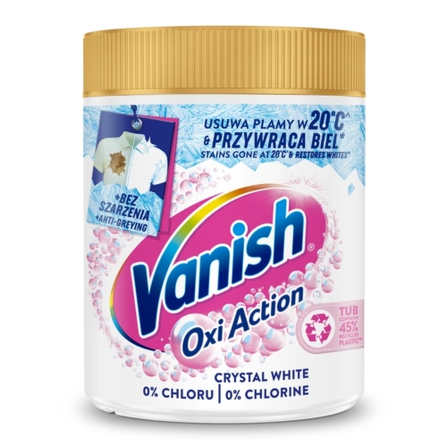 Odplamiacz w proszku do prania białego | Vanish Oxi Action White | 470g