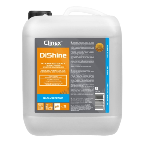 Clinex DiShine 5L | Płyn nabłyszczający do zmywarek gastronomicznych | 77-058 