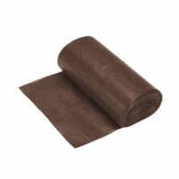Worki na śmieci LDPE | 60L | Brązowe | 50 szt./rol.
