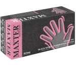 MAXTER Black | Czarne rękawice Nitrylowe | 100 sztuk