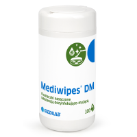 MediWipes DM | Bezalkoholowe Chusteczki do dezynfekcji powierzchni | tuba | 100 sztuk
