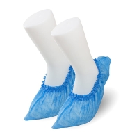 Ochraniacze na buty z folii | niebieskie | 100 sztuk