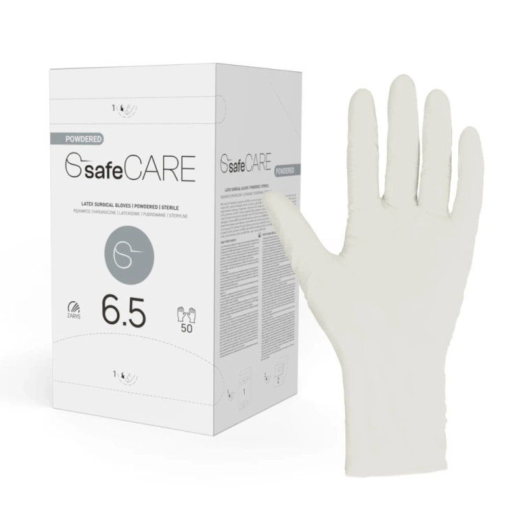 SafeCare rękawice chirurgiczne pudrowane 6,5.webp