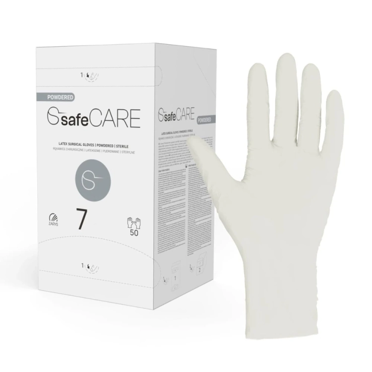 SafeCare rękawice chirurgiczne pudrowane 7,0.webp