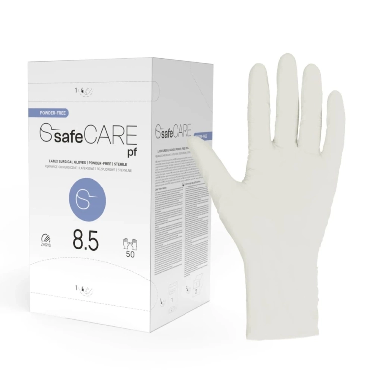 SafeCare rękawice chirurgiczne bezpudrowe 8,5.webp