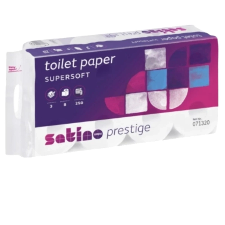 Papier toaletowy Satino Wepa Prestige 3-warstwowy, opakowanie 8 rolek.webp
