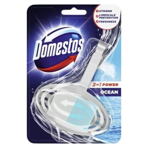 Kostka toaletowa do WC z wymiennym wkładem | Domestos 3w1 Ocean | 35 g.webp