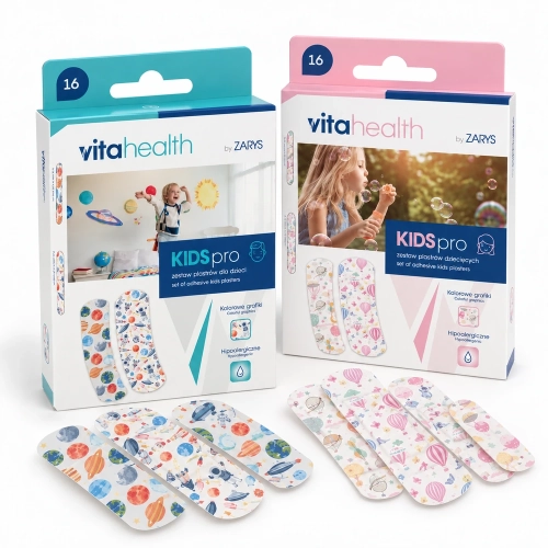 Zestaw plastrów dla dzieci Vitahealth KIDSpro | 16 sztuk