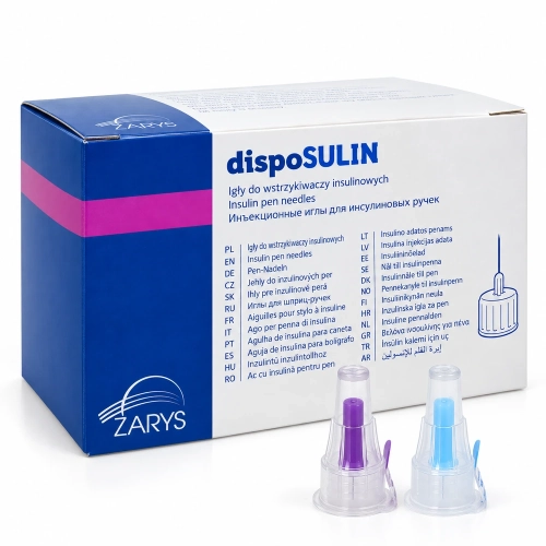 Igły insulinowe do pena | 0,25 mm, 31G | dispoSULIN | 100 sztuk