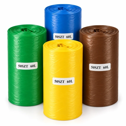 Worki na śmieci LDPE 60 l | 50 sztuk na rolce