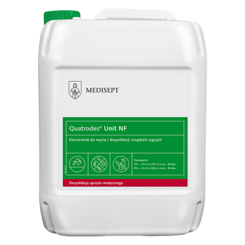 Medisept Quatrodes® Unit NF | Koncentrat do mycia i dezynfekcji urządzeń ssących | 5 litrów