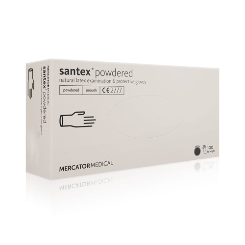 Santex powdered | pudrowane lateksowe rękawice chirurgiczne | 100 szt.