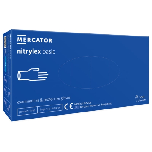 rękawice nitrylowe niebieskie Nitrylex Basic 100 szt. Mercator