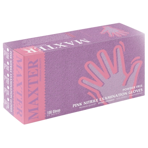 MAXTER Pink | Różowe rękawice Nitrylowe | 100 sztuk