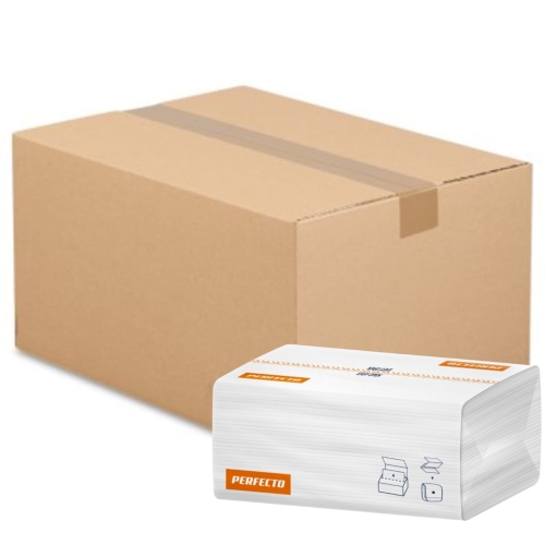Ręcznik papierowy w składce typu ZZ | Celuloza 2W | PERFECTO Easy Open | Biała | 3000 sztuk