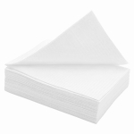 Serweta podfoliowana składana 33cm x 45cm | biała | 125 sztuk