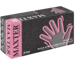 MAXTER Black | Czarne rękawice Nitrylowe | 100 sztuk