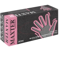 MAXTER Black | Czarne rękawice Nitrylowe | 100 sztuk