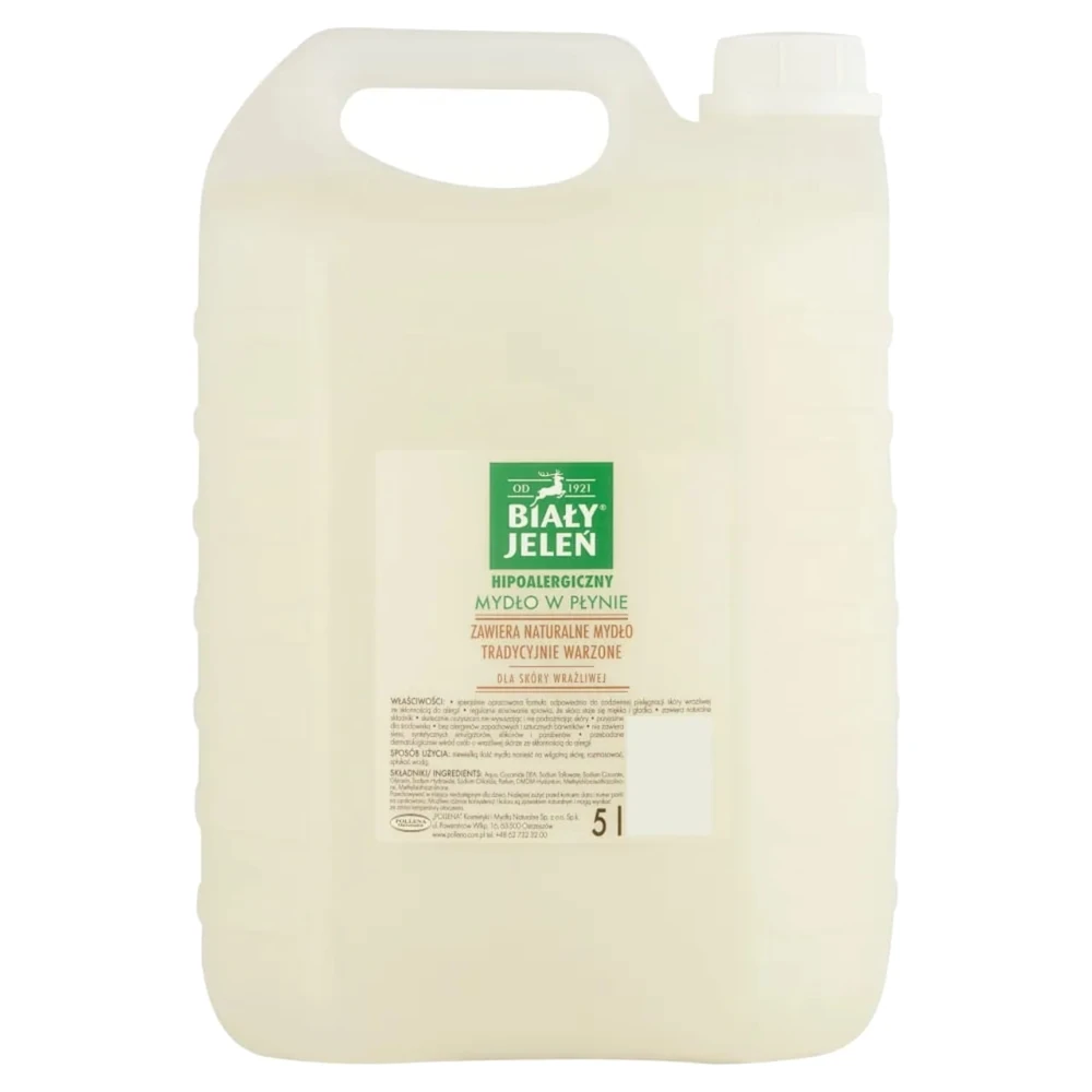Biały Jeleń Hipoalergiczny, mydło w płynie, zapas, 5 L.webp