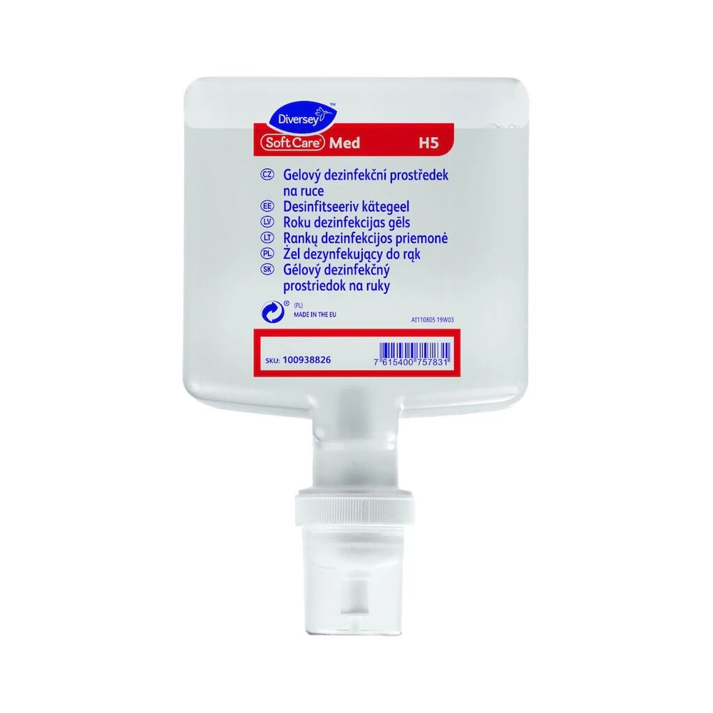 Wkład 1,3 l Diversey Soft Care MED H5 IntelliCare – żel do dezynfekcji rąk.webp