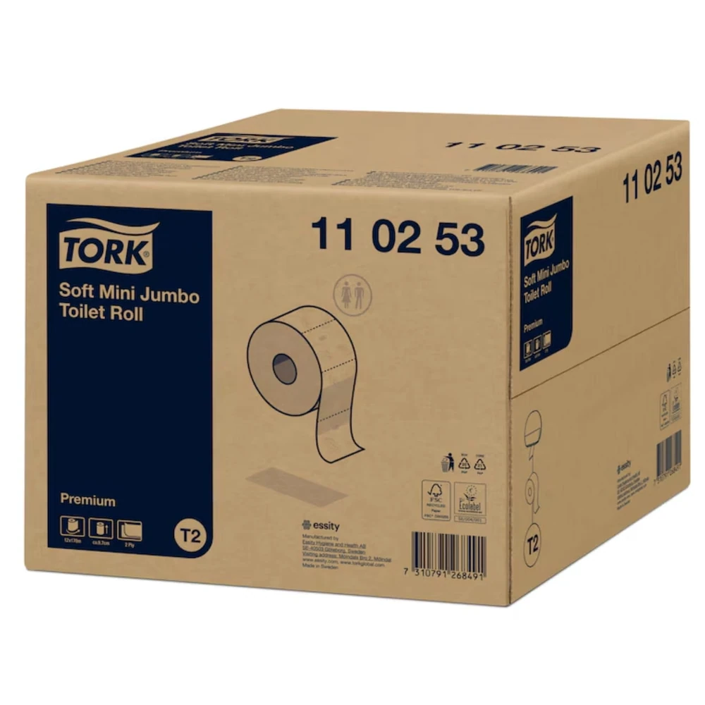 Tork Mini Jumbo miękki papier toaletowy - Preminum Makulatura 2W - 170m, 850 odcinków, a'1.webp